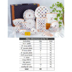 Louis Vuitton Dinnerware Set Colorful Bone China LV