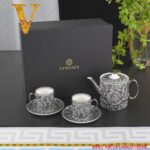 VERSACE Rosenthal Black & Gold Dinner Salad Plate Cup Saucer Set