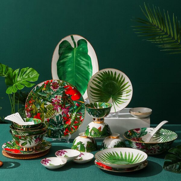 Hermès Passifolia Ceramic Collection dinner set coffee cup bathroom accessories