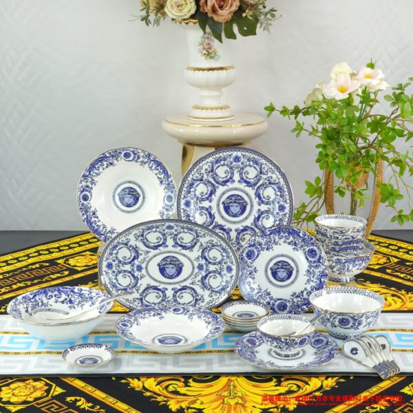 Versace Royal Bistro Blue Floral Ceramic Dish