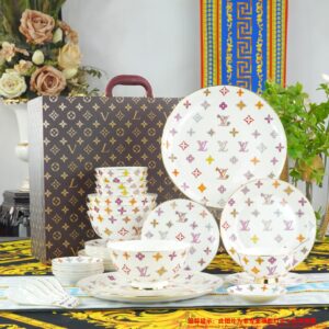 Louis Vuitton Dinnerware Set Bone China LV