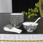 VERSACE Rosenthal Black & Gold Dinner Salad Plate Cup Saucer Set
