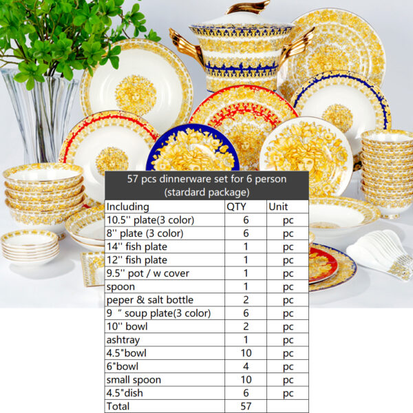 Versace Medusa Rhapsody Dishes Plate Ceramic bone china Dinnerware set