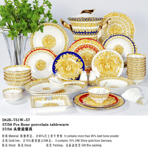 Versace Medusa Rhapsody Dishes Plate Ceramic bone china Dinnerware set