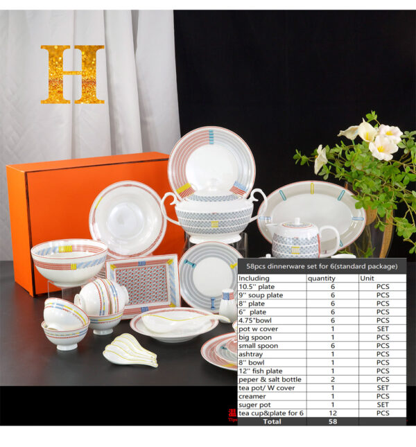 Hermès Tressages Equestres Porcelain Dinner Plates - Durable & Stylish
