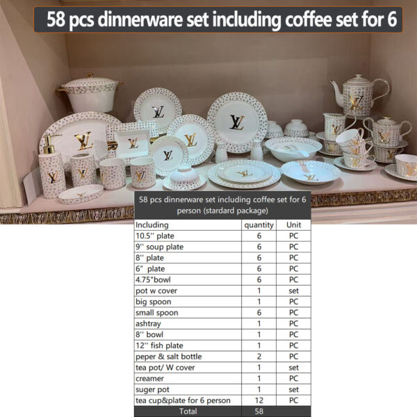 Louis Vuitton Tableware Set 43pcs and Louis Vuitton Tea Cup