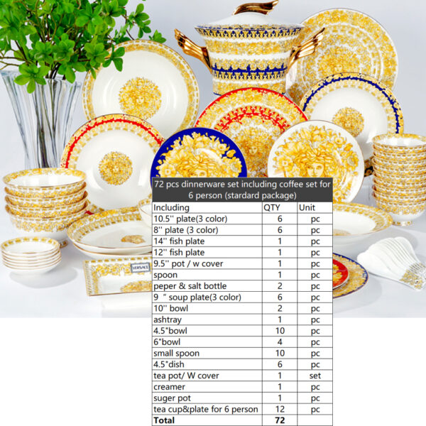 Versace Medusa Rhapsody Dishes Plate Ceramic bone china Dinnerware set