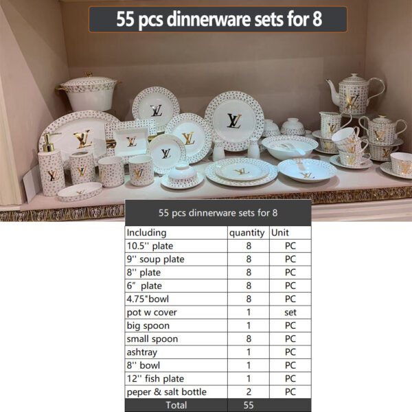 Louis Vuitton Tableware Set 43pcs and Louis Vuitton Tea Cup