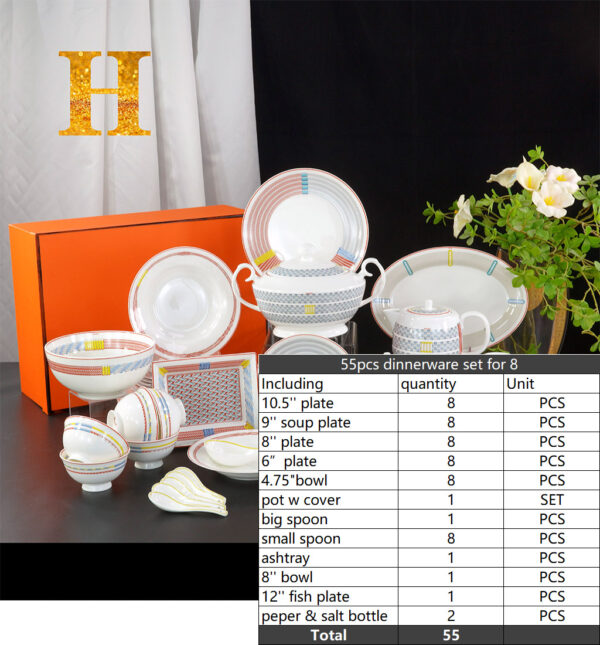 Hermès Tressages Equestres Porcelain Dinner Plates - Durable & Stylish