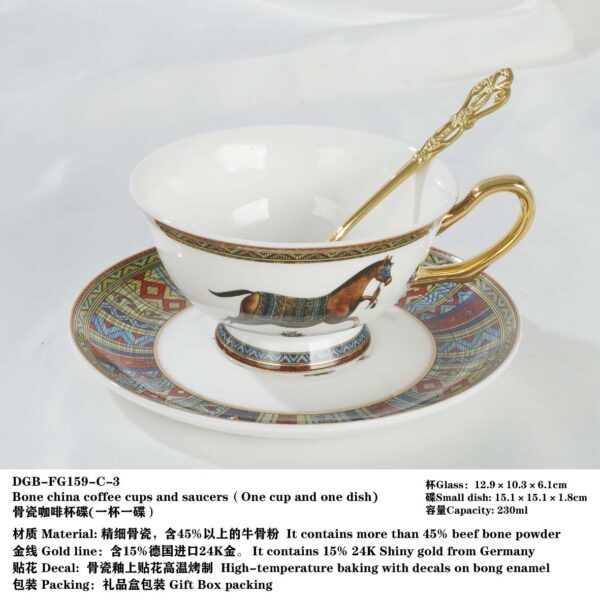 Hermès Cheval d'Orient Platter with Box in Porcelain