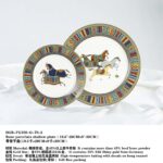Hermès Cheval d'Orient Platter with Box in Porcelain