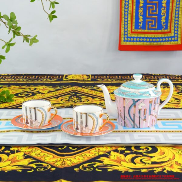 Hemers orange coffee cup saucer dinnerware set