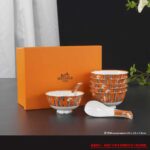 Hemers orange coffee cup saucer dinnerware set