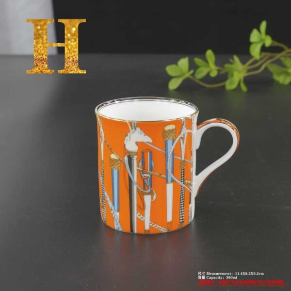 Hemers orange coffee cup saucer dinnerware set