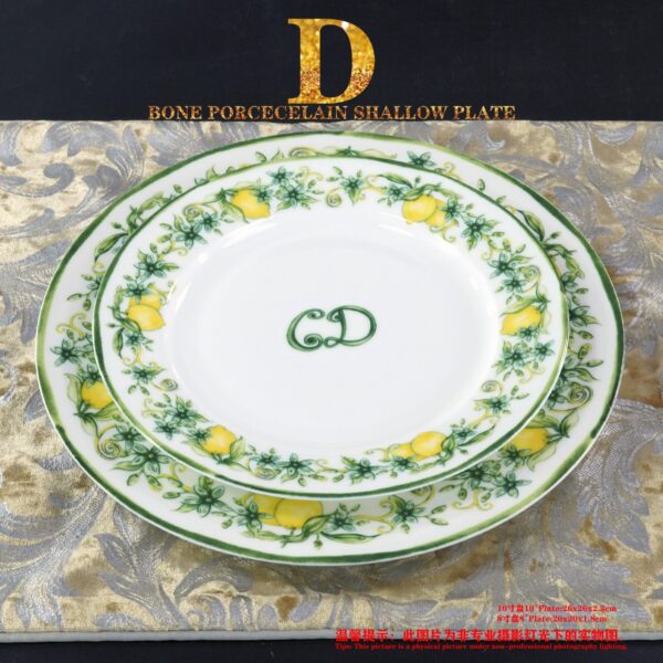 Colorful Lemons Series Bone China Plates Lemond Fruit Dishes