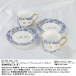 Dior Blue and White Series Bone Porcelain Coffee Cup Set