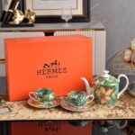 Hermès Passifolia Ceramic Collection dinner set coffee cup bathroom accessories