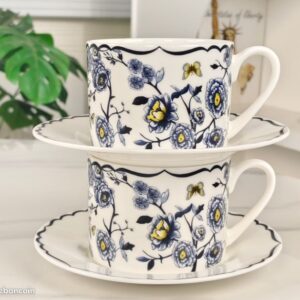 Dior Granville Floral Flowers coffee cup saucers