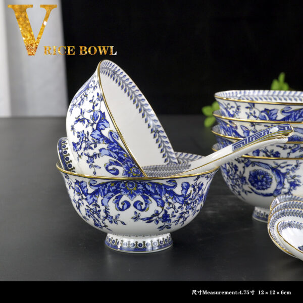 Versace Royal Bistro Blue Floral Ceramic Dish