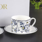 Dior Granville Floral Flowers coffee cup saucers