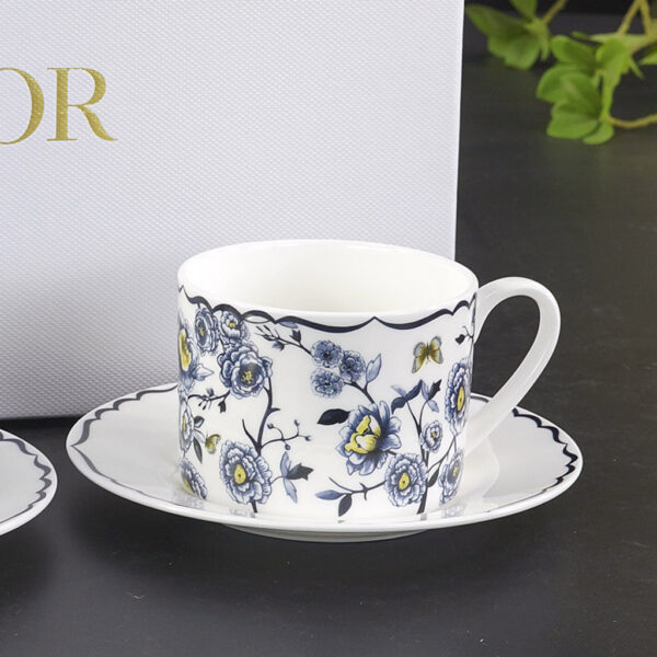 Dior Granville Floral Flowers coffee cup saucers