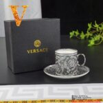 VERSACE Rosenthal Black & Gold Dinner Salad Plate Cup Saucer Set