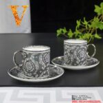 VERSACE Rosenthal Black & Gold Dinner Salad Plate Cup Saucer Set
