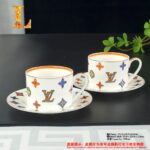 Louis Vuitton Dinnerware Set Colorful Bone China LV