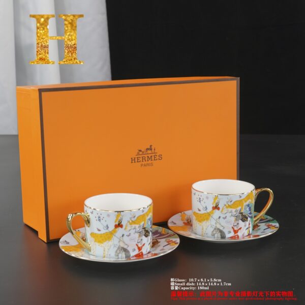 Hermes Premium y bone china cup home office coffee milk cartoon ceramic exquisite water