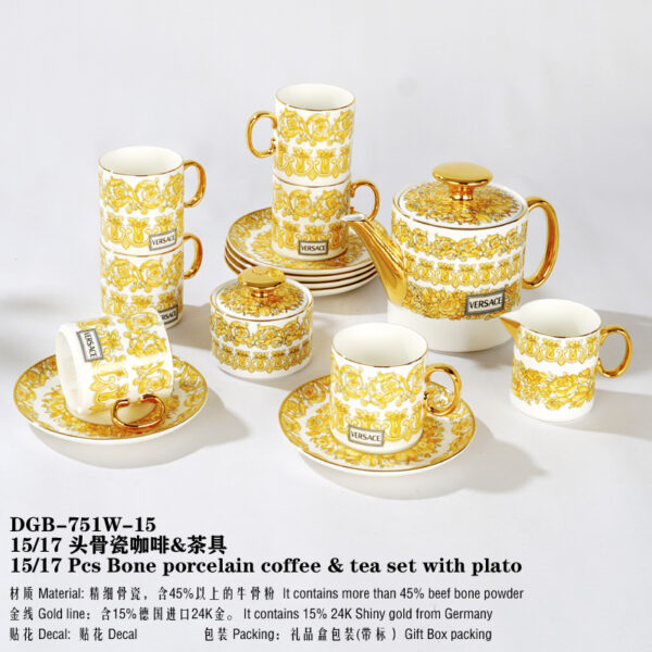 Versace Medusa Rhapsody Dishes Plate Ceramic bone china Dinnerware set