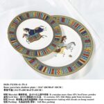 Hermès Cheval d'Orient Platter with Box in Porcelain