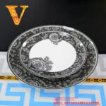 VERSACE Rosenthal Black & Gold Dinner Salad Plate Cup Saucer Set