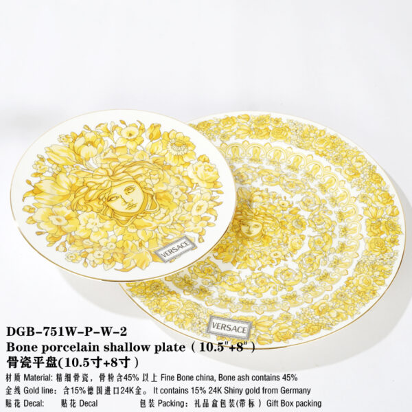 Versace Medusa Rhapsody Dishes Plate Ceramic bone china Dinnerware set