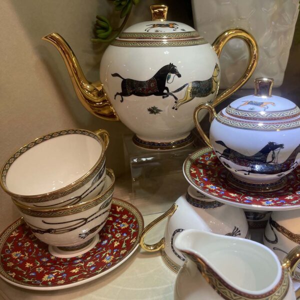 Hermes Cheval d'Orient Dessert Plate Dinner Set