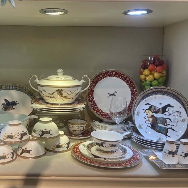 Hermes Cheval d'Orient Dessert Plate Dinner Set