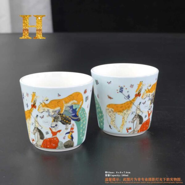 Hermes Premium y bone china cup home office coffee milk cartoon ceramic exquisite water