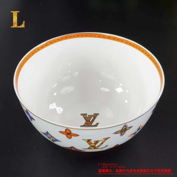 Louis Vuitton Dinnerware Set Colorful Bone China LV