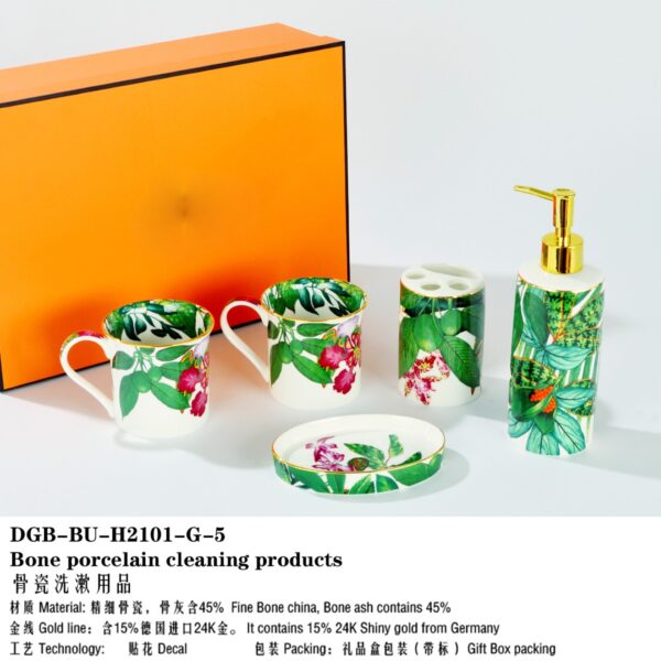 Hermès Passifolia Ceramic Collection dinner set coffee cup bathroom accessories
