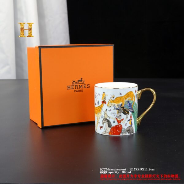 Hermes Premium y bone china cup home office coffee milk cartoon ceramic exquisite water