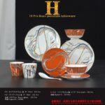 Orange Bone china coffee cup and saucer suit Dinnerware set