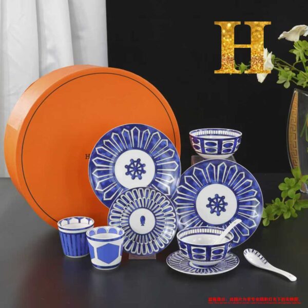 HERMES, Dinnerware Set Dishes BLEUS D'AILLEURS"
