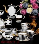 Black and White Dinnerware Set Coffee Cup Own brand