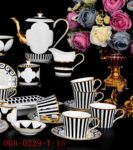 Black and White Dinnerware Set Coffee Cup Own brand