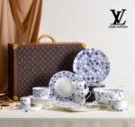LV Louis Vuitton Side Plate LV By The Pool Tableware Monogram Flower Auth Dinnerware Set Coffee Cup