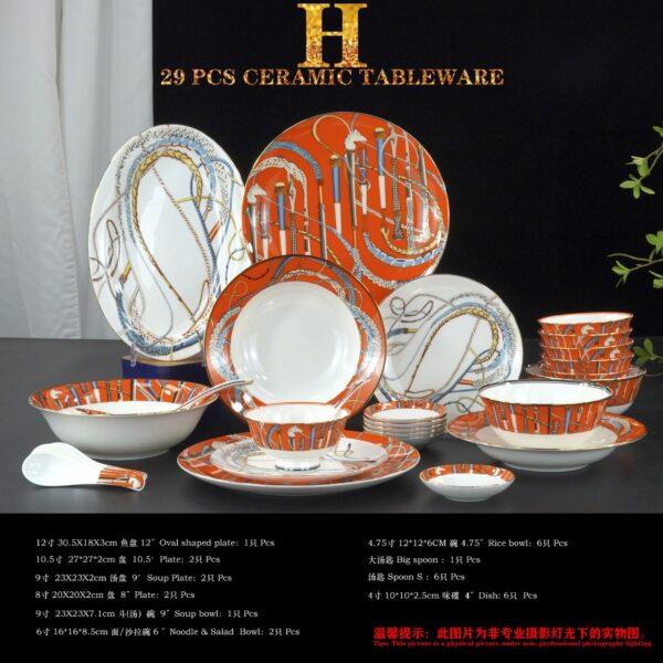 Orange Bone china coffee cup and saucer suit Dinnerware set