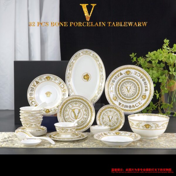 Versace Virtus Gala White Charger Plate Dinnerware Set