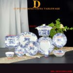 Dior Toile de Jouy teacup and saucer set in a white and blue