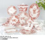 Dior Toile de Jouy china ware dinnerware dishes red
