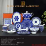 HERMES, Dinnerware Set Dishes BLEUS D'AILLEURS"