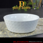 Dior Embossed White Flat Cup